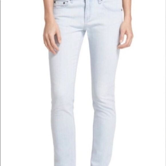 rag & bone White Light Wash Denim Jean Skinny - Picture 2 of 9